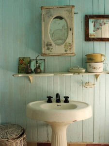 baño de estilo vintage
